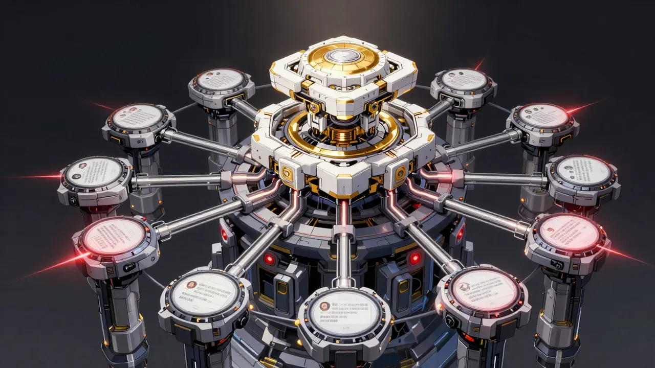 Hierarchical robot command structure with shielded nodes