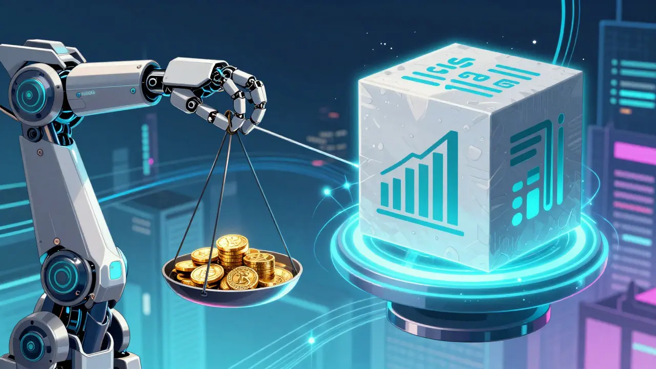 Robotic arm balancing cost scales for AI deployment strategies