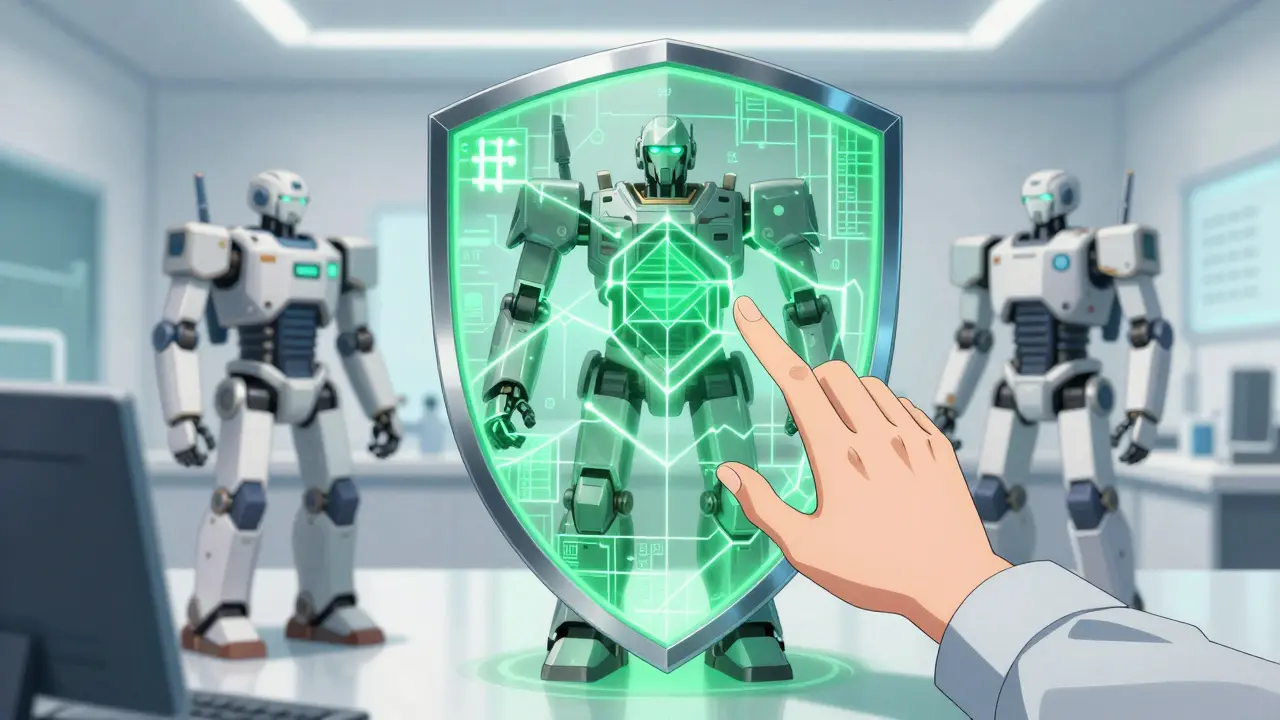 AI core protected by a shield of test cases