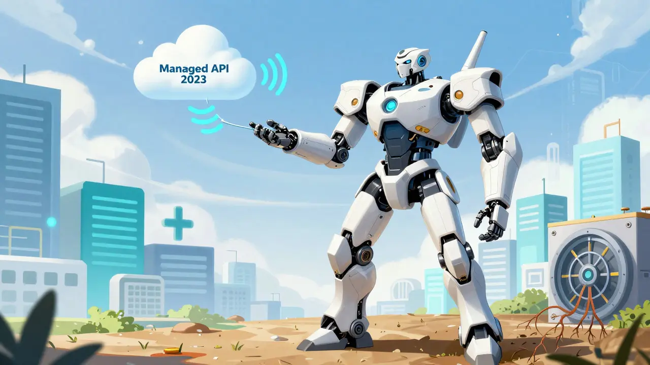 A hybrid robot character balancing cloud connectivity and local hardware security