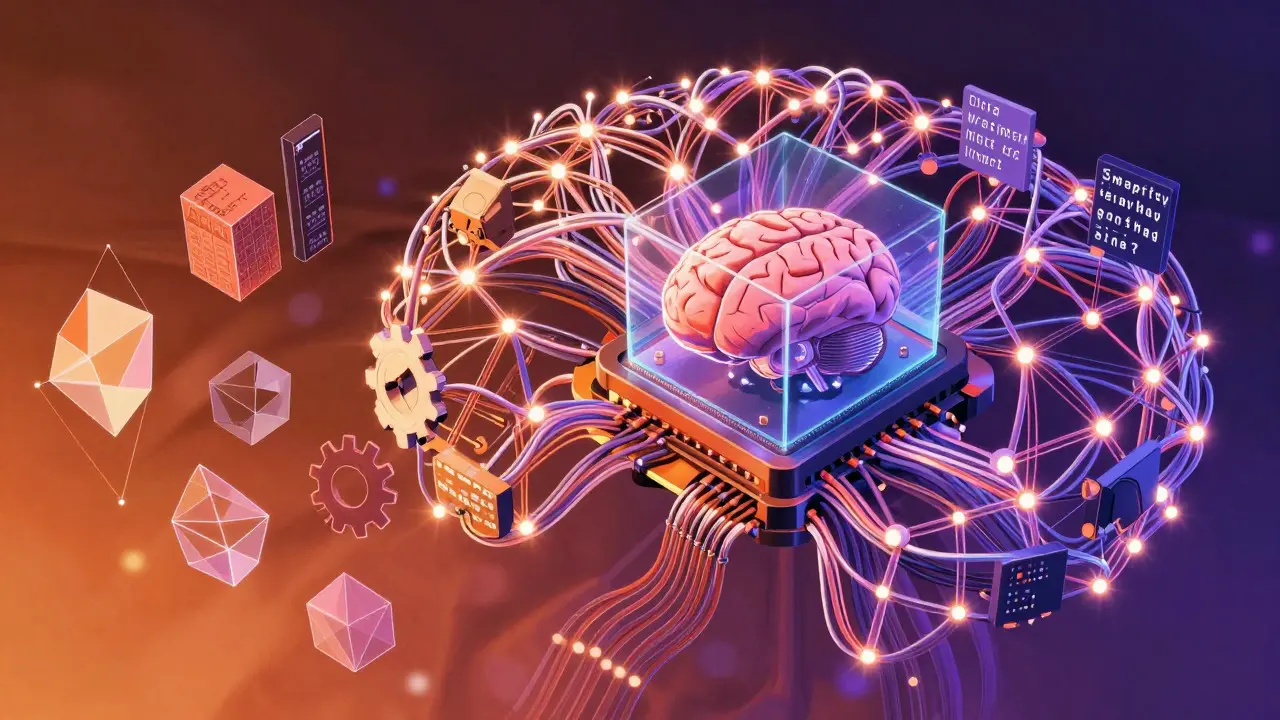 Neural network merging vector embeddings and keywords for hybrid search