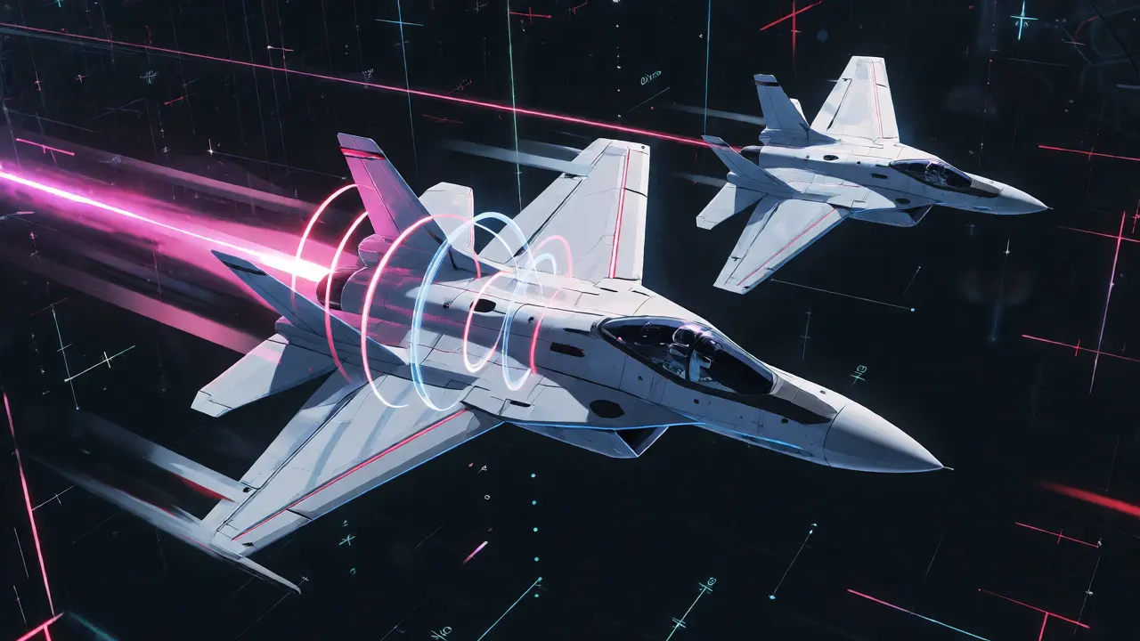 Fighter jets visualizing RoPE rotation and ALiBi linear bias mechanisms